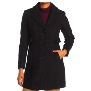 New York Bouncy Wool Fully Lined Button Up Plus Size Coat 1X NWT